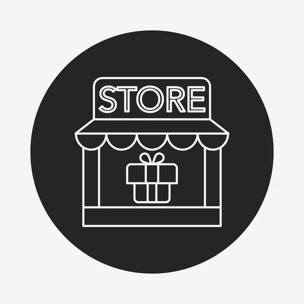 Línea de tienda de compras icono — Archivo Imágenes Vectoriales