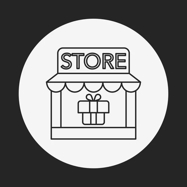 Línea de tienda de compras icono — Archivo Imágenes Vectoriales