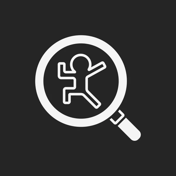 Looking for clues icon — Stock Vector