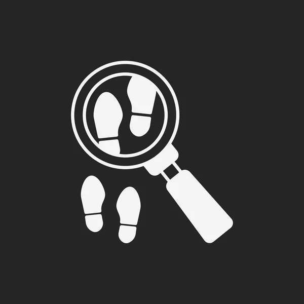 Buscando pistas icono — Vector de stock