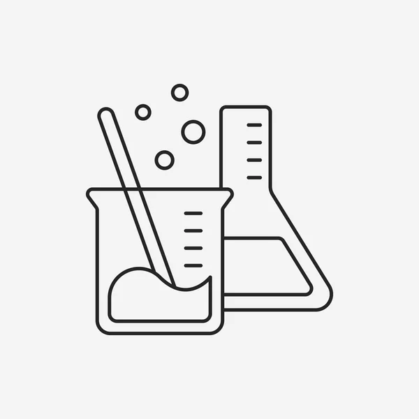 Beaker line icon — Stock Vector