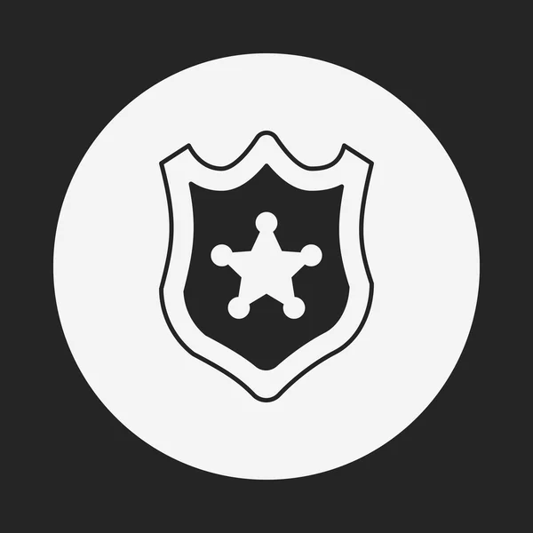 Insignia de policía icono — Vector de stock