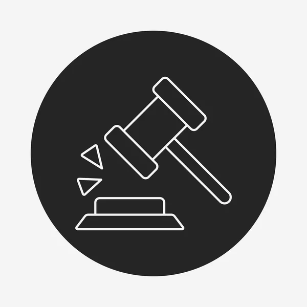 Gavel line icon — Stock Vector