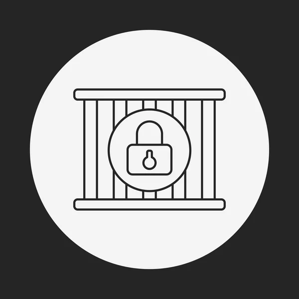 Jail line icon — Stock Vector