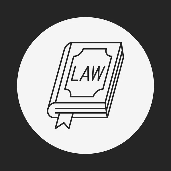 Law line icon — Stock Vector
