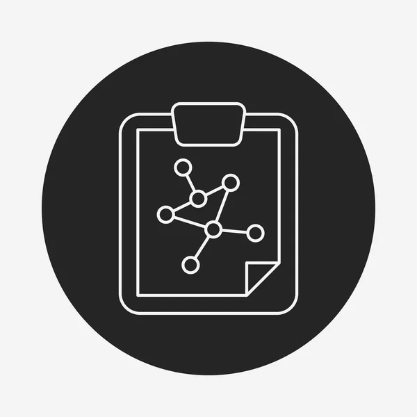 DNA lijn pictogram — Stockvector