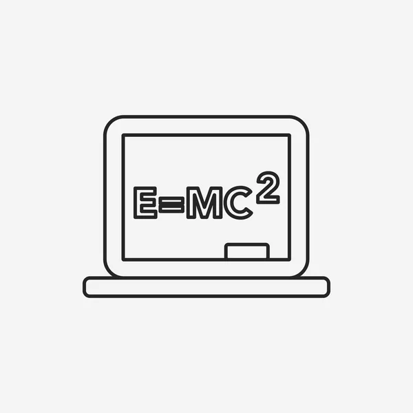 Natuurkunde klasse lijn pictogram — Stockvector