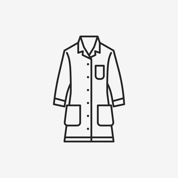 Lab coat ligne icône — Image vectorielle