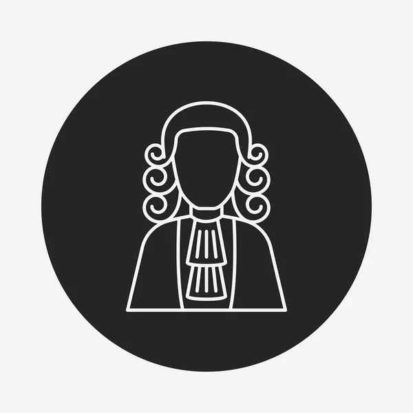 Judge line icon — Stock Vector