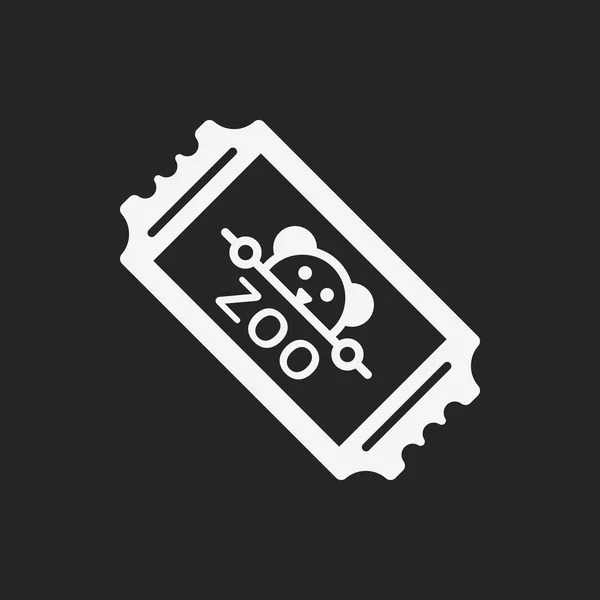 Zoo ticket icon — Stock Vector