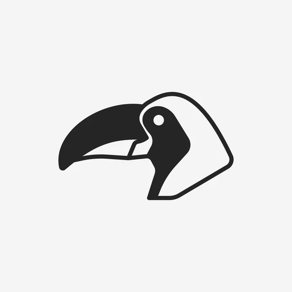 Djurens Toucan ikonen — Stock vektor