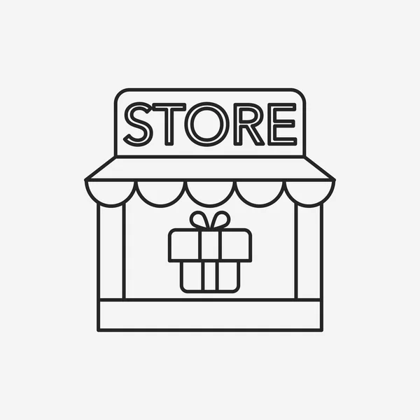 Línea de tienda de compras icono — Vector de stock