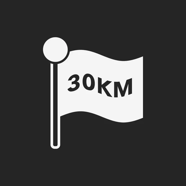 マラソンの旗のアイコン — ストックベクタ