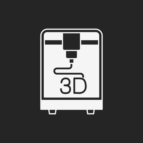 Icono de impresión 3D — Vector de stock