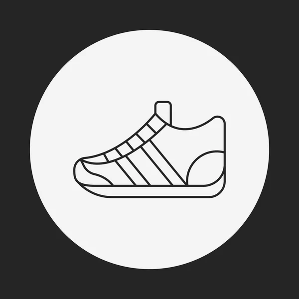Sneaker lijn pictogram — Stockvector