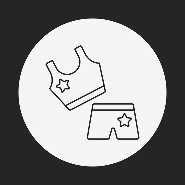 Sportkleding lijn pictogram — Stockvector