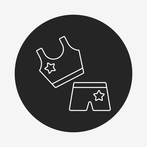 Ikona čáry sportovního oblečení — Stockový vektor