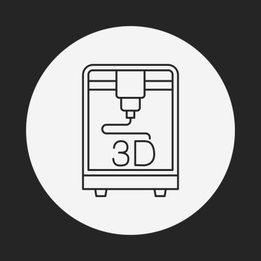 3D baskı satırı simgesi