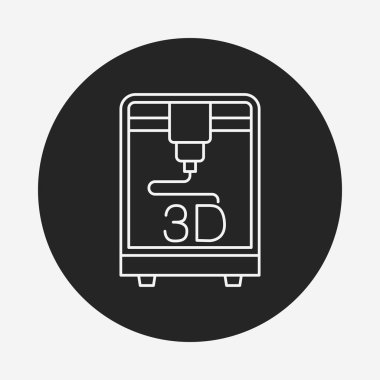 3D baskı satırı simgesi