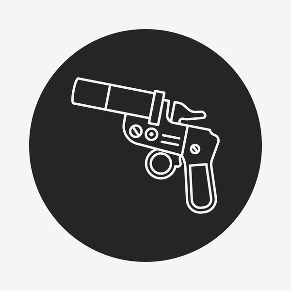 Pistolet linia ikona — Wektor stockowy