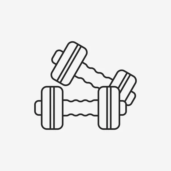 Dumbbell line icon — Stock Vector