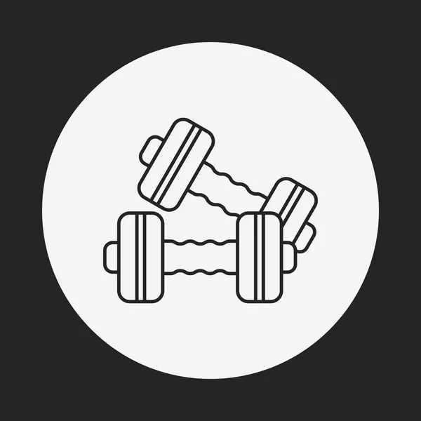 Dumbbell line icon — Stock Vector