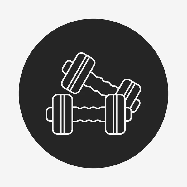 Dumbbell line icon — Stock Vector