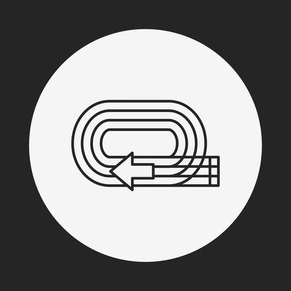 Playground track line icon — Stock Vector