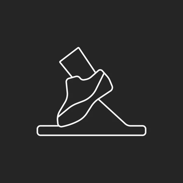 Sneaker lijn pictogram — Stockvector