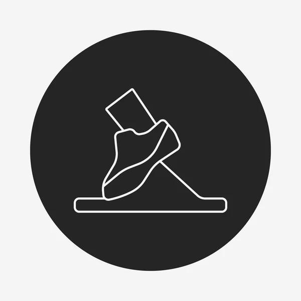 Sneaker lijn pictogram — Stockvector