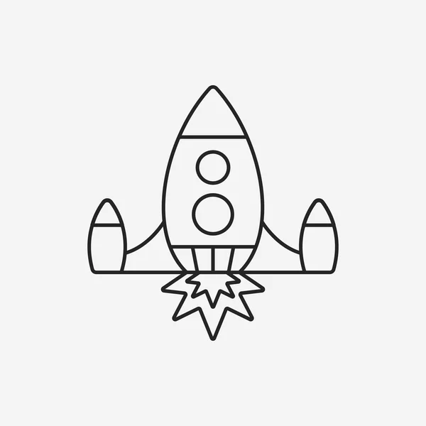 Spaceship line icon — Stock Vector