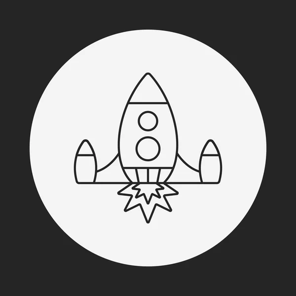 Icona della linea di astronave — Vettoriale Stock