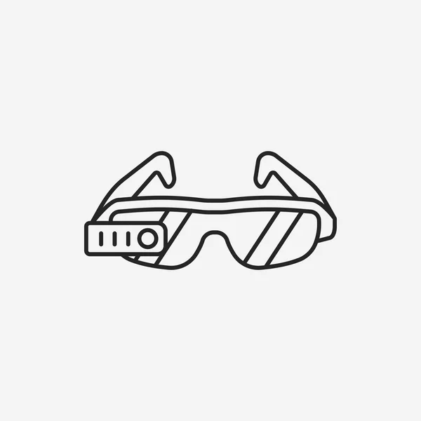 Güneş gözlüğü satırı simgesi — Stok Vektör