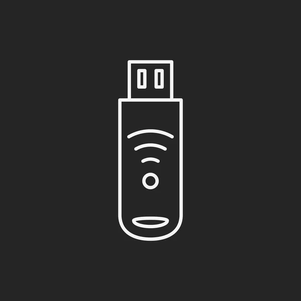 Icône de ligne USB — Image vectorielle