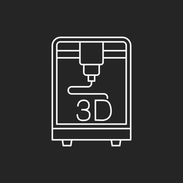 3D baskı satırı simgesi — Stok Vektör