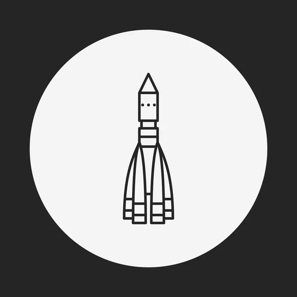Icona della linea del missile — Vettoriale Stock
