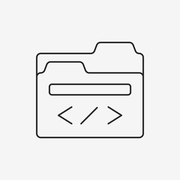 Icono de línea de archivo multimedia — Vector de stock