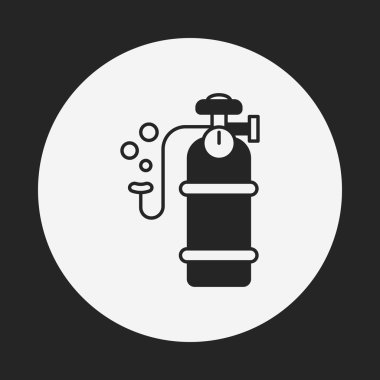 oksijen silindir simgesi