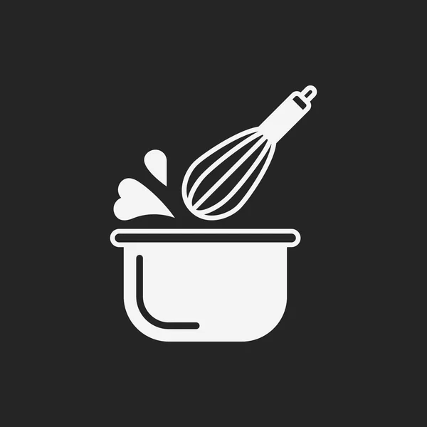 Ícone de batedor de utensílios de cozinha — Vetor de Stock