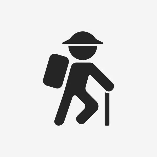 Wandelen pictogram — Stockvector