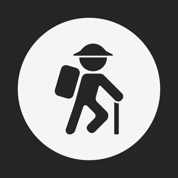 Wandelen pictogram — Stockvector