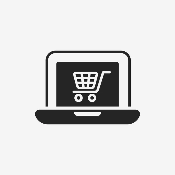 Ícone de compras online — Vetor de Stock