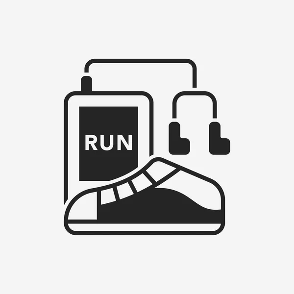 Running shoes pictogram — Stockvector