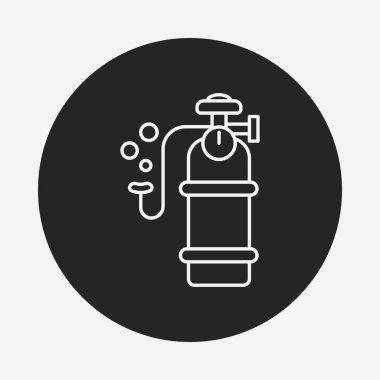 Oksijen silindir satırı simgesi