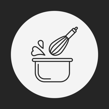 mutfak eşyaları çırpıcı satırı simgesi