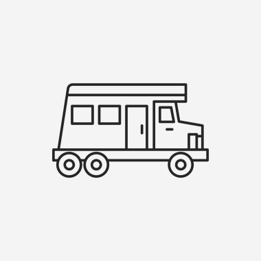 kamp araba satırı simgesi