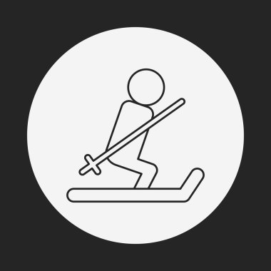 Kayak satırı simgesi