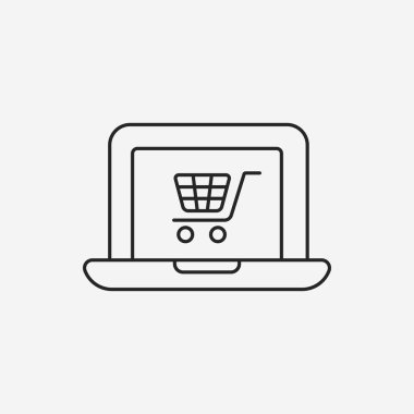 Çevrimiçi alışveriş hattı simgesi