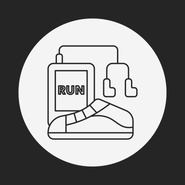 koşu ayakkabıları satırı simgesi