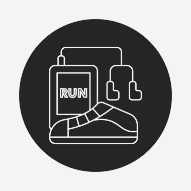 koşu ayakkabıları satırı simgesi